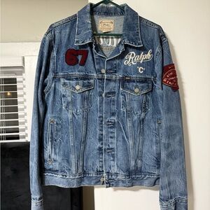 Polo by Ralph Lauren Blue Denim Varsity Jacket